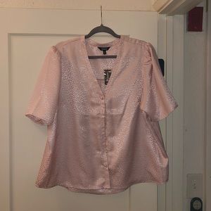 Silk soft blush snake print blouse.